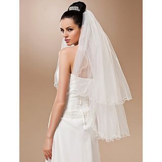 Two tier Tulle Fingertip Veil (More Colors)