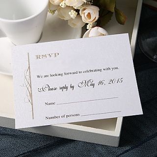 Personalize Wedding Response Cards   Elegant Designed (Set of 50)
