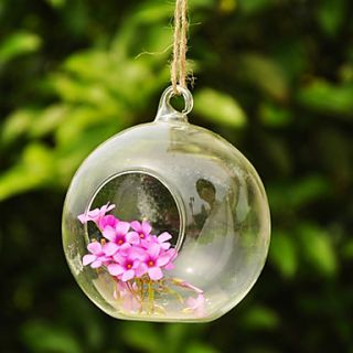 Artistic Ball Shaped Hanging Glass Vase