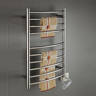 85W Stainless Steel Wall Mount Circular Tube Towel Warmmer Drying Rack