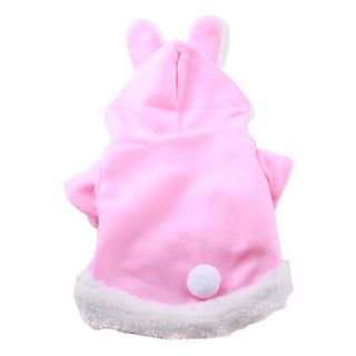 Pink Rabbit Warm Hooded Coat for Dogs (XS XL)