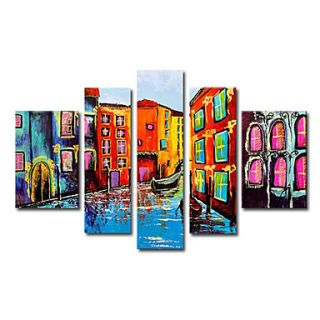 Hand painted Landscape Oil Painting with Stretched Frame   Set of 5