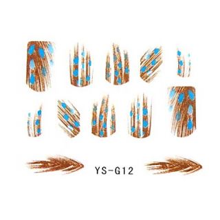 Feather YS Series Flat Nails Stickers
