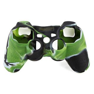 Protective Dual Color Style Silicone Case for PS3 Controller (Green and Black)