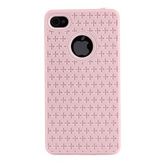 Plus Sign Pattern Soft Case for iPhone 4 and 4S (Assorted Colors)