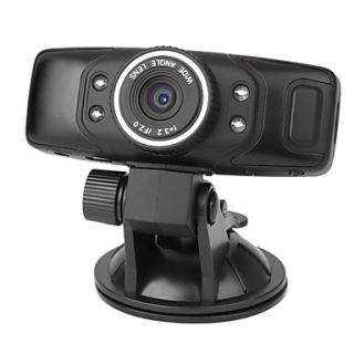 Dual Lens 720P 1.4 Inch Display Car DVR H.264 with Night Vision, Motion Detection