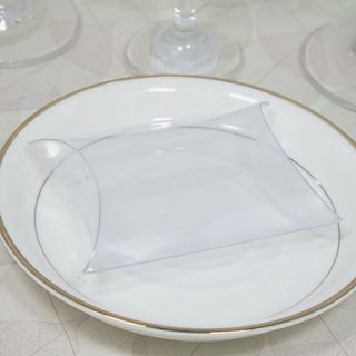 Transparent Pillow Shaped Favor Box (Set of 12)