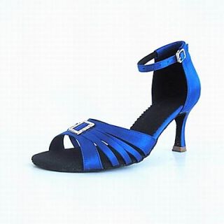 Customized Womens Satin Ankle Strap Latin / Ballroom Dance Shoes (More Colors)