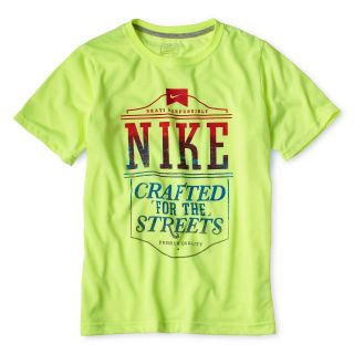 Nike Action Sports Tee   Boys 8 20, Crafted volt Ice, Boys