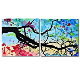 Hand Painted Oil Painting Floral   set of 2