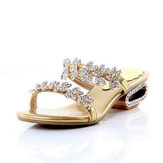 Leather Slippers / Sandals Honeymoon Shoes With Rhinestone (More Colors)