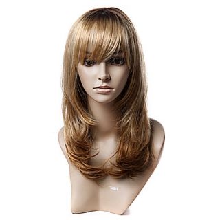 Capless Long Golden Blonde Wavy Synthetic Wigs