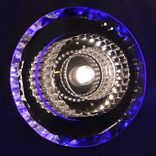 1W Modern LED Hallway Light with Crystals Chrome Finish