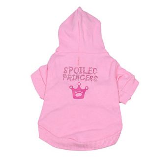 Spolied Princess Pattern Hoodie for Dogs (Pink,XS,M,L)