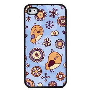 Cartoon Style Birdie Pattern Hard Case for iPhone 4 and 4S