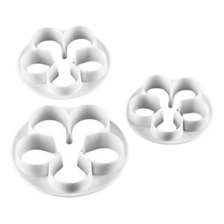 Rose Shape Cake and Cookie Cutter Mold (3 Pieces)