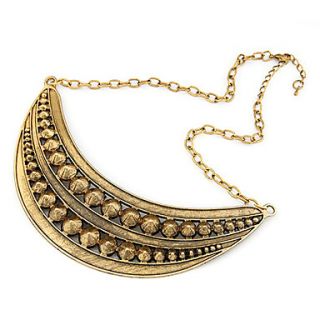 Punk Rivets Crescent Alloy Necklace