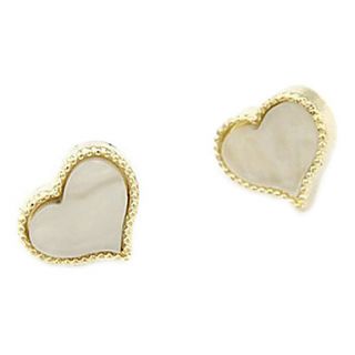 Rose Gold Color Plated Heart Shaped Alloy Earrings