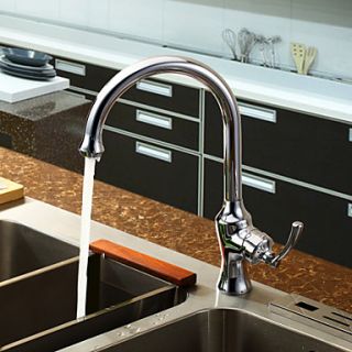 Sprinkle by Lightinthebox   Chrome Finish Brass Centerset Single Handle Kitchen Faucet