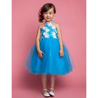 Lovely Halter Neckline Ball Gown Tulle Flower Girl Dress