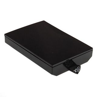 Plastic 250GB Hard Drive Disk Case for Xbox 360 Slim (Black)