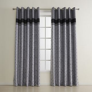 (One Pair) Novelty Embroidery Plaids Room Darkening Curtain