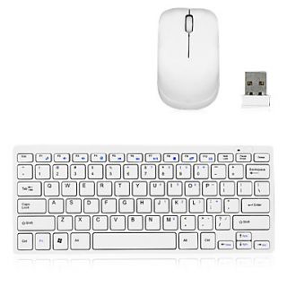 Ultra Thin 2.4G Wireless 78 Key QWERTY Keyboard and Mouse Kit with Keyboard Cover