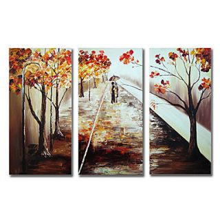 Hand painted Landscape Oil Painting with Stretched Frame   Set of 3