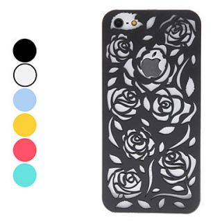 Hollow Out Style Rose Pattern Hard Case for iPhone 5 (Assorted Colors)