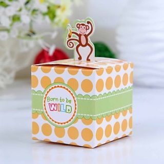 Happy Monkey Baby Shower With Banana Favor Box (Set of 12)