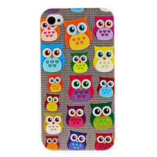 Cute Owl Pattern Hard Case for iPhone 4/4S