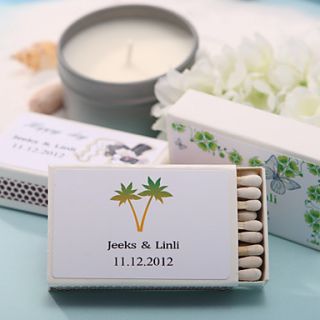 Personalized Matchboxes   Coconot Tree (Set of 12)