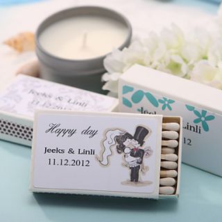 Personalized Matchboxes   Bride Groom (Set of 12)