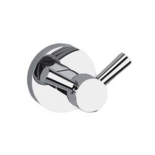 Contemporary Solid Brass Wall Mount Silver Robe Hooks(Chrome Finish)