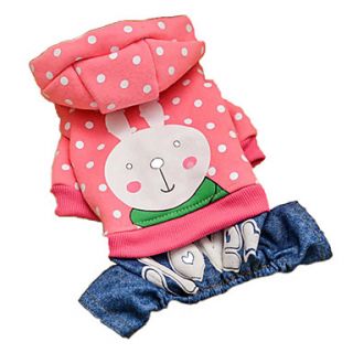 Lovely Spot Rabbit Style Cotton Hoodies with Pants for Dogs (XS XL)