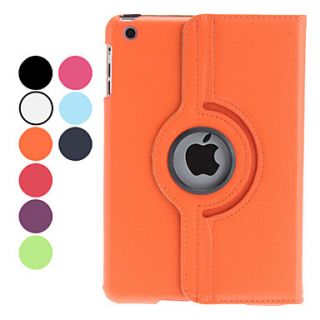 Lichee Pattern PU Leather Case with 360 Degree Rotating Swivel for iPad mini (Assorted Colors)