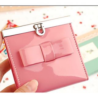 Womens Simple Lovely Bow Short Wallet