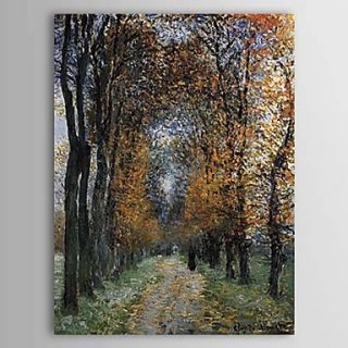 Hand painted Oil Painting The Avenue Landscape Portrait by Claude Monet