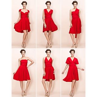 Sheath/Column Knee length Jersey Convertible Dress