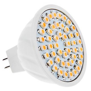 MR16 3.5W 48x3528 SMD 210 230LM 3000 3500K Warm White Light LED Spot Bulb (12V)