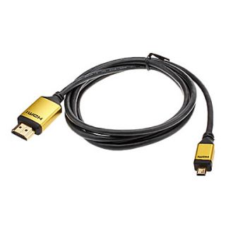 Micro HDMI V1.3 Male to HDMI V1.3 Male Cable for SONY LT28H and Others(1.5M)