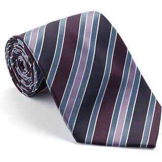 Platinum Ties Mens Berry Party Striped Tie