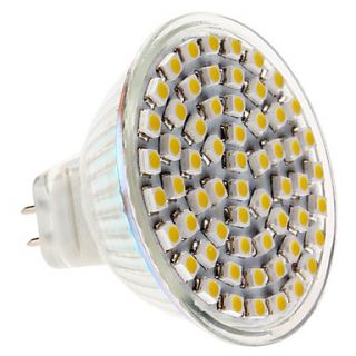 MR16 3W 60x3528 SMD 350 380LM 3000 3500K Warm White Light LED Spot Bulb (220V)