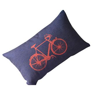 Country Bicycle Cotton/Linen Decorative Pillow Cover