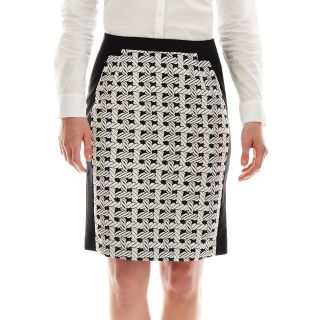 Worthington Framed Pencil Skirt   Talls, Black/White