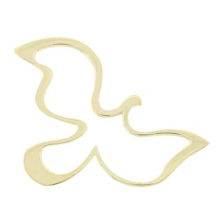 14K Gold Dove Pendant, Yellow, Womens