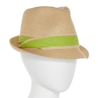 MIXIT Mixit Straw Fedora Hat, Green, Womens