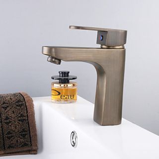 Centerset Antique Brass Finish Single Handle Bathroom Sink Faucet