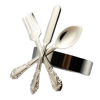 Set of 6 Pieces Stainless Steel Napkin Rings