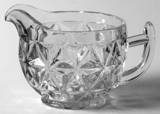 Imperial Glass Ohio Mt. Vernon Clear (Crisscross Diamonds) Creamer   Inverted Di